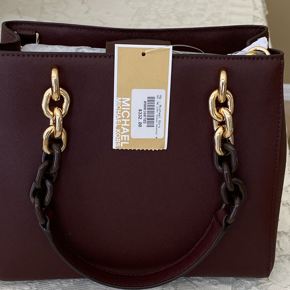 Michael Kor’s Cynthia leather chain satchel